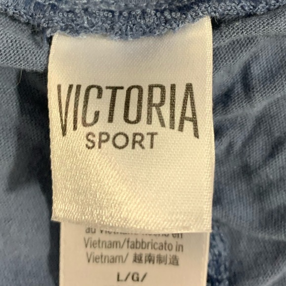 Victoria Sport Tie Back Gray Tank Top - Picture 3 of 4